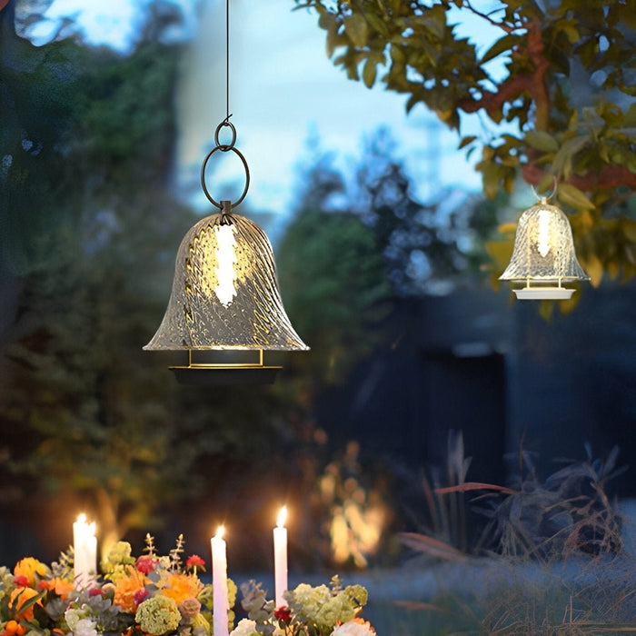 Solar Waterproof Bell Hanging Light, Wind Chime, Outdoor Decorative Ambiance for Porch/Garden/Patio