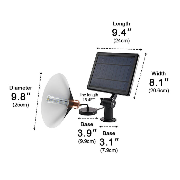 Solar Conical LED Pendant Light, Dusk to Dawn Garden Lighting, Waterproof Hanging for Patio/Yard
