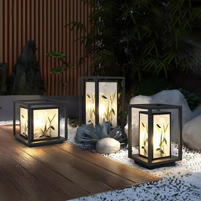 Solar Dusk to Dawn Post Light, Waterproof Ice Cracked Glass, 3 Color Modes for Garden/Yard/Patio/Entryway