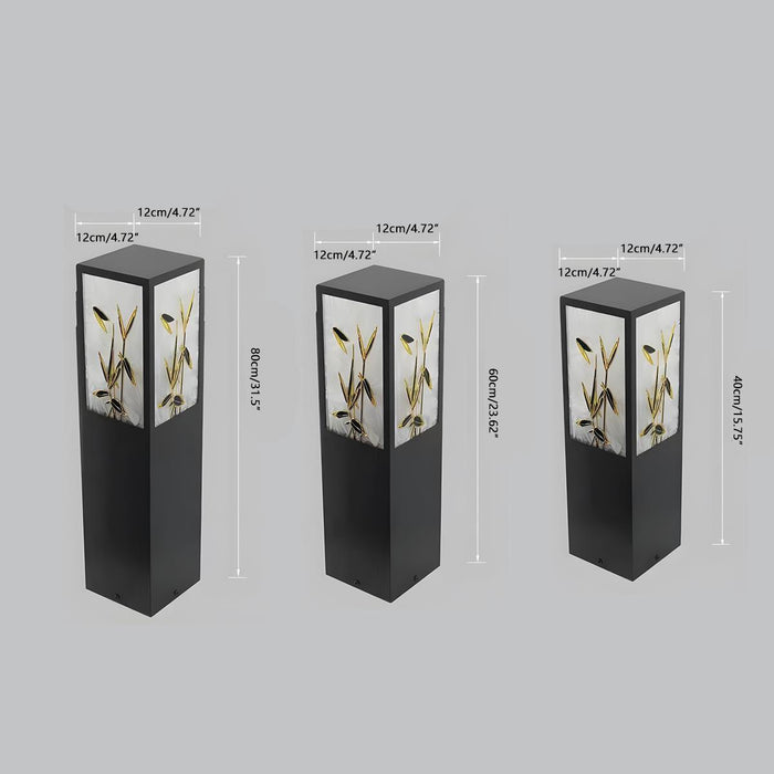 Solar Dusk to Dawn Post Light, Waterproof Ice Cracked Glass, 3 Color Modes for Garden/Yard/Patio/Entryway