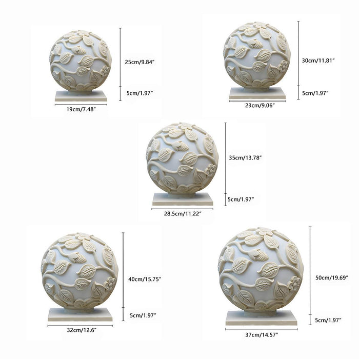 Solar Globe Hollow Leaves LED Outdoor Post Light - Waterproof, Decorative, Garden Accent