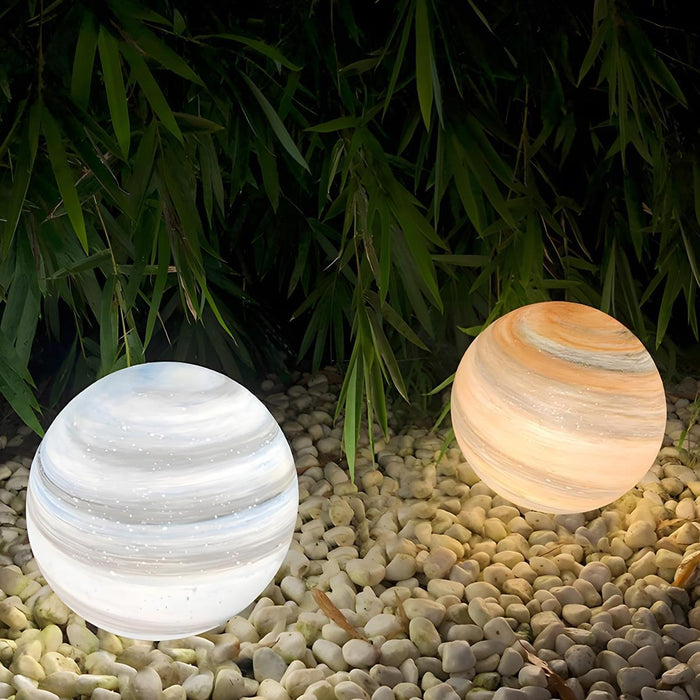 Waterproof Solar Globe Planet LED Light - Outdoor Landscape Lighting, Garden Pathway Accent