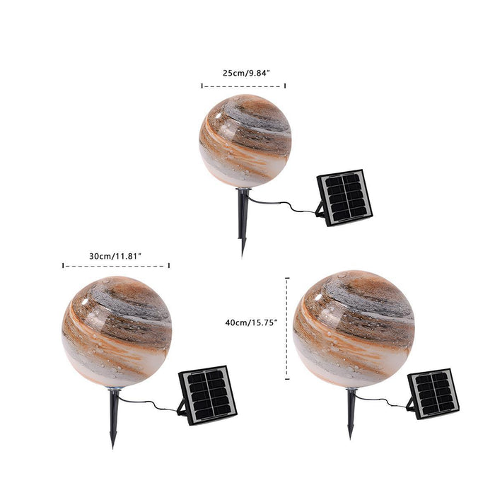 Waterproof Solar Globe Planet LED Light - Outdoor Landscape Lighting, Garden Pathway Accent