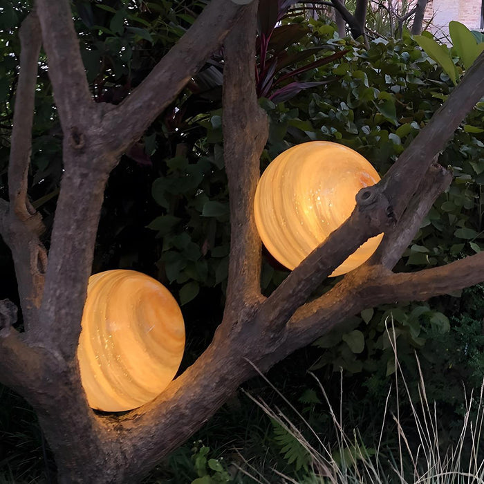 Waterproof Solar Globe Planet LED Light - Outdoor Landscape Lighting, Garden Pathway Accent