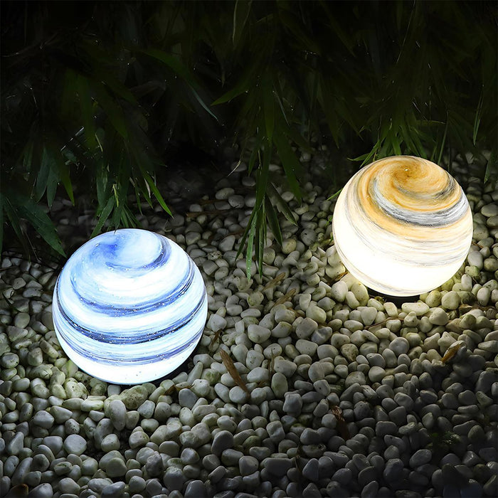 Waterproof Solar Globe Planet LED Light - Outdoor Landscape Lighting, Garden Pathway Accent