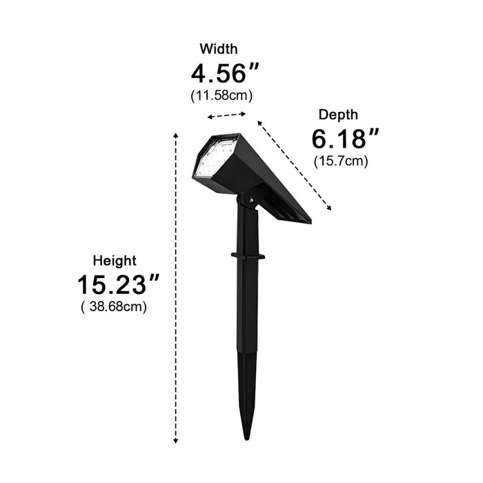 Solar Dusk to Dawn Landscape Spot Light, Outdoor Waterproof, Adjustable LED, Architectural Accent for Patio/Yard/Garden