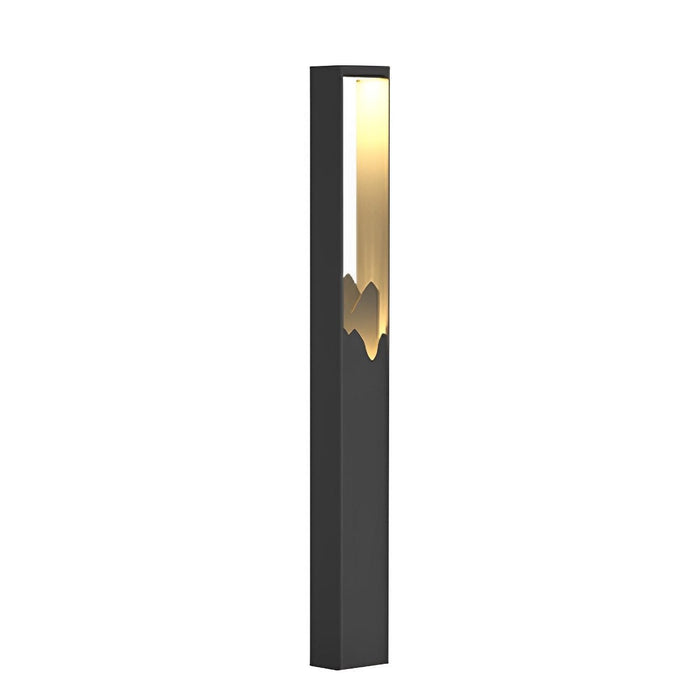Solar Path Light - Mountain Scenery Outdoor Landscape Lighting, Waterproof Stainless Steel Garden Art