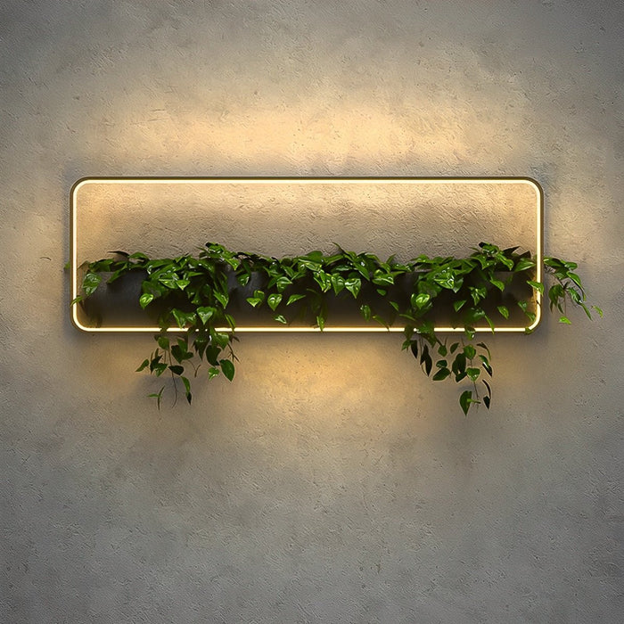 Solar LED Wall Planter Light - Outdoor Waterproof - Integrated Plant Pot, Garden Decor
