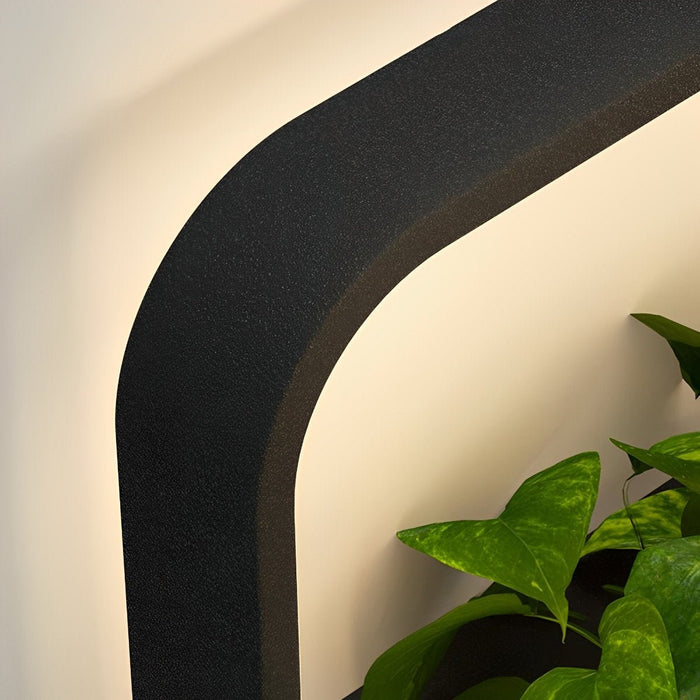 Solar LED Wall Planter Light - Outdoor Waterproof - Integrated Plant Pot, Garden Decor