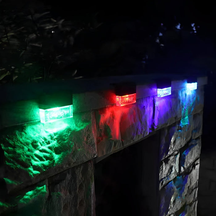 Solar Dusk to Dawn Modern Minimalist Outdoor Fence Wall Pathway Light, Waterproof IP65 LED, Garden/Yard/Patio