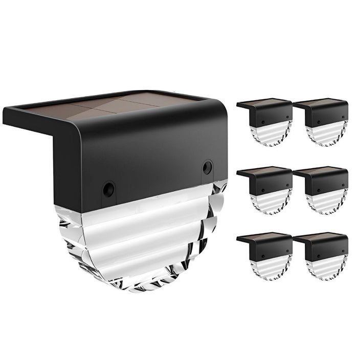 Solar Dusk to Dawn Modern Minimalist Outdoor Fence Wall Pathway Light, Waterproof IP65 LED, Garden/Yard/Patio