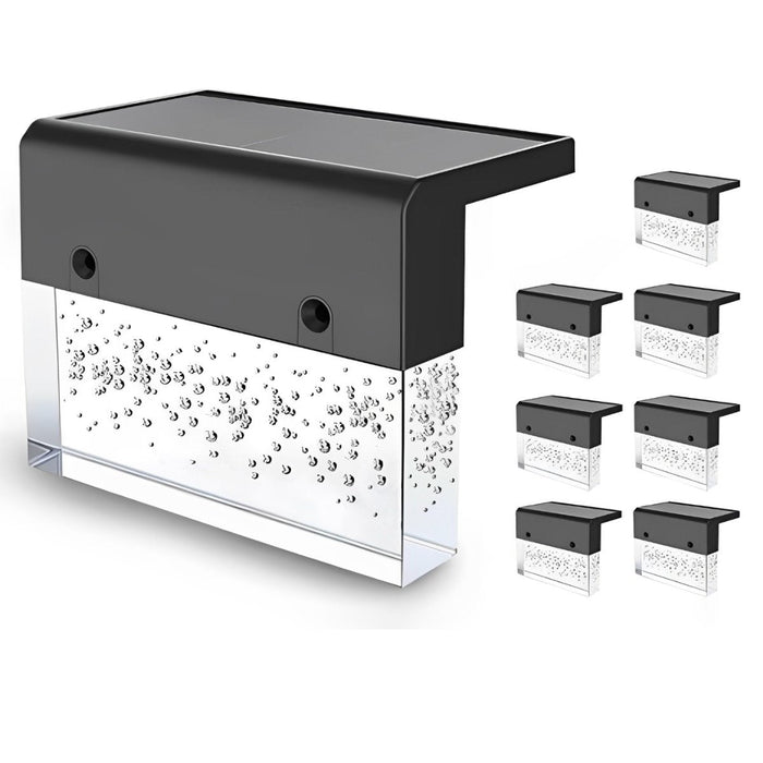 Solar Dusk to Dawn Modern Minimalist Outdoor Fence Wall Pathway Light, Waterproof IP65 LED, Garden/Yard/Patio