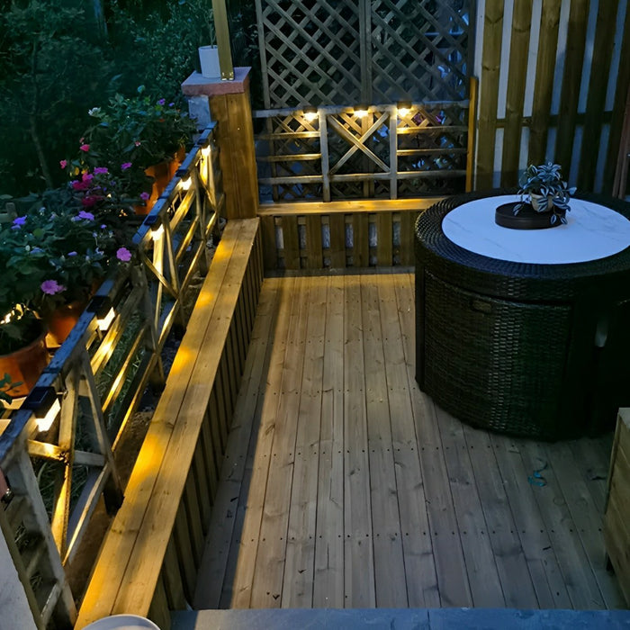Solar Dusk to Dawn Modern Minimalist Outdoor Fence Wall Pathway Light, Waterproof IP65 LED, Garden/Yard/Patio