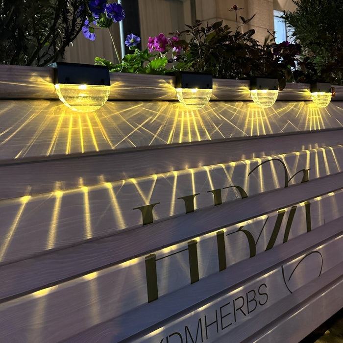 Solar Dusk to Dawn Modern Minimalist Outdoor Fence Wall Pathway Light, Waterproof IP65 LED, Garden/Yard/Patio