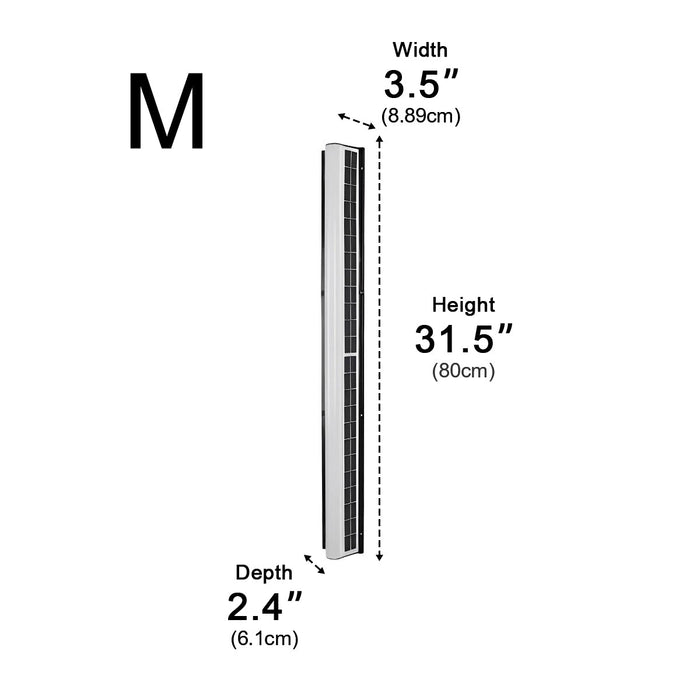 Solar Modern Rectangular Minimalist LED Strip Light - Waterproof Outdoor Wall Sconce