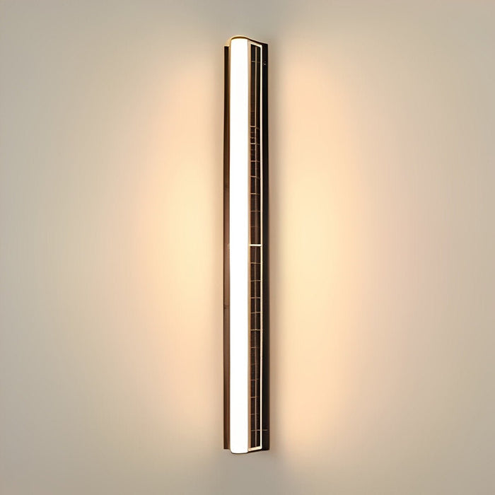 Solar Modern Rectangular Minimalist LED Strip Light - Waterproof Outdoor Wall Sconce