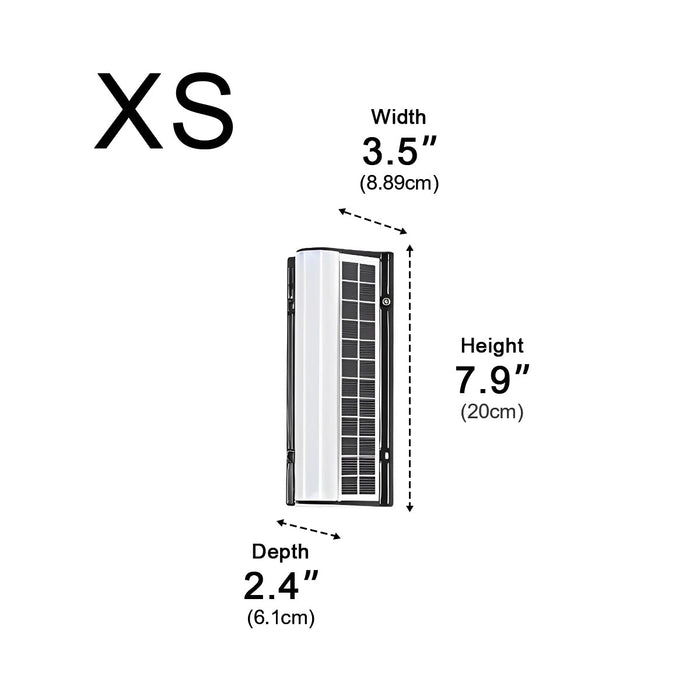 Solar Modern Rectangular Minimalist LED Strip Light - Waterproof Outdoor Wall Sconce