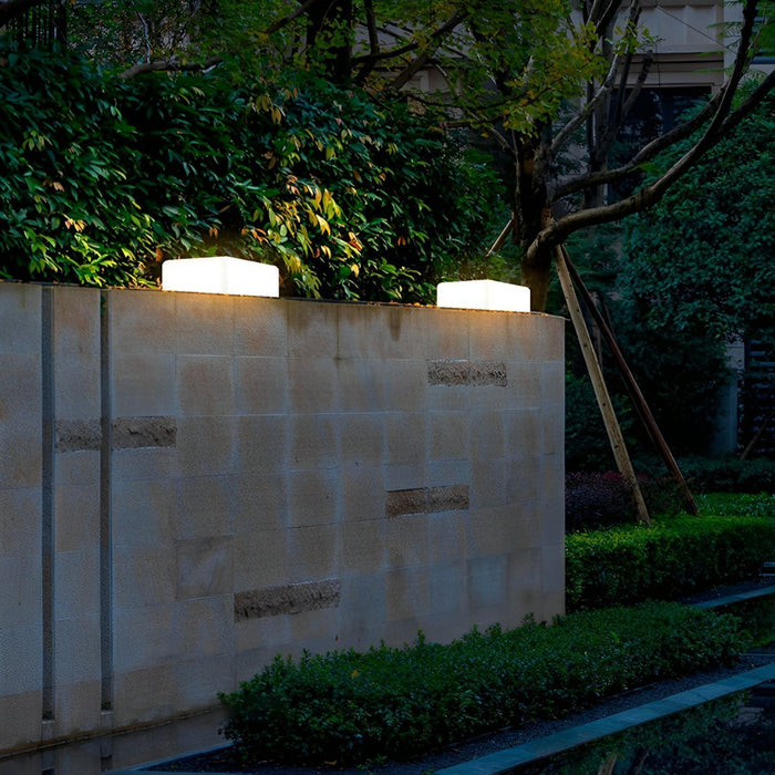 Solar Dusk to Dawn, Waterproof Modern Square LED Outdoor Post Light for Fence/Patio/Yard Security