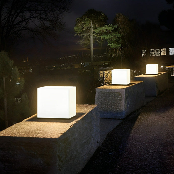 Solar Dusk to Dawn, Waterproof Modern Square LED Outdoor Post Light for Fence/Patio/Yard Security
