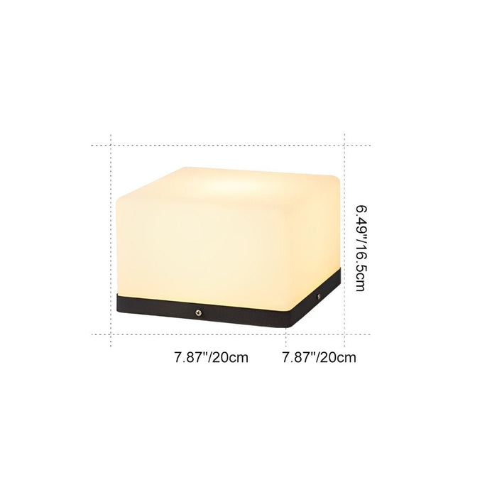 Solar Dusk to Dawn, Waterproof Modern Square LED Outdoor Post Light for Fence/Patio/Yard Security