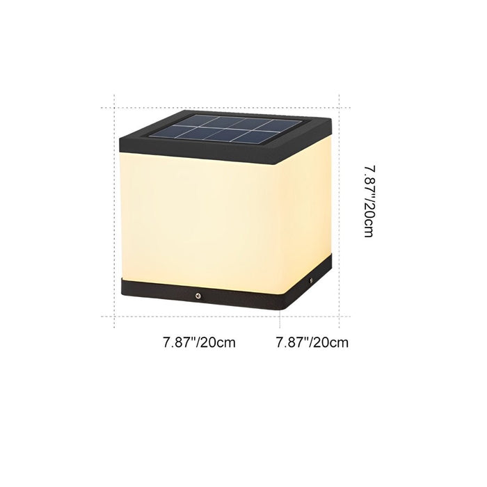 Solar Dusk to Dawn, Waterproof Modern Square LED Outdoor Post Light for Fence/Patio/Yard Security