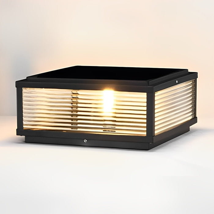 Solar Dusk to Dawn, Waterproof Modern Square LED Post Light for Fence/Pillar/Deck/Patio/Yard