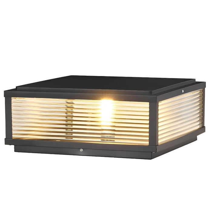 Solar Dusk to Dawn, Waterproof Modern Square LED Post Light for Fence/Pillar/Deck/Patio/Yard