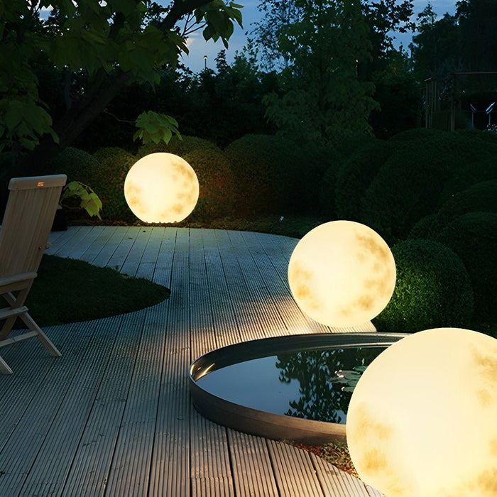 Solar Moon Ball Light, Waterproof Garden Landscape Lighting, Dusk to Dawn Pathway/Yard Decor