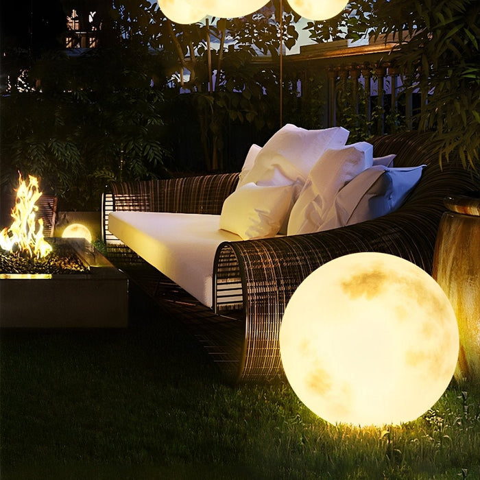 Solar Moon Ball Light, Waterproof Garden Landscape Lighting, Dusk to Dawn Pathway/Yard Decor