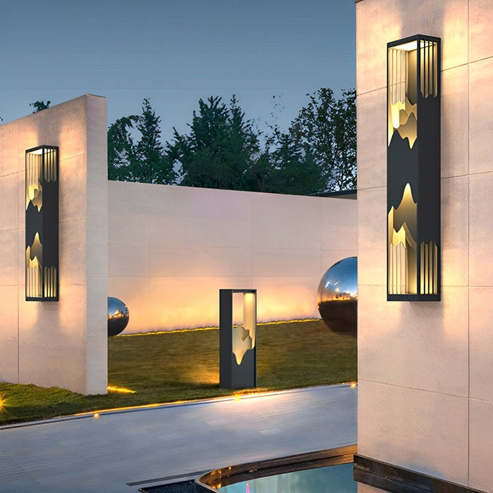 Solar Outdoor Wall Sconce, Waterproof Landscape Lighting, Dusk to Dawn, Garden/Patio/Yard