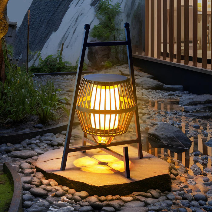 Outdoor Floor Lamp Lantern - Waterproof Solar / Plug-in / USB Rechargeable Patio Garden Lighting