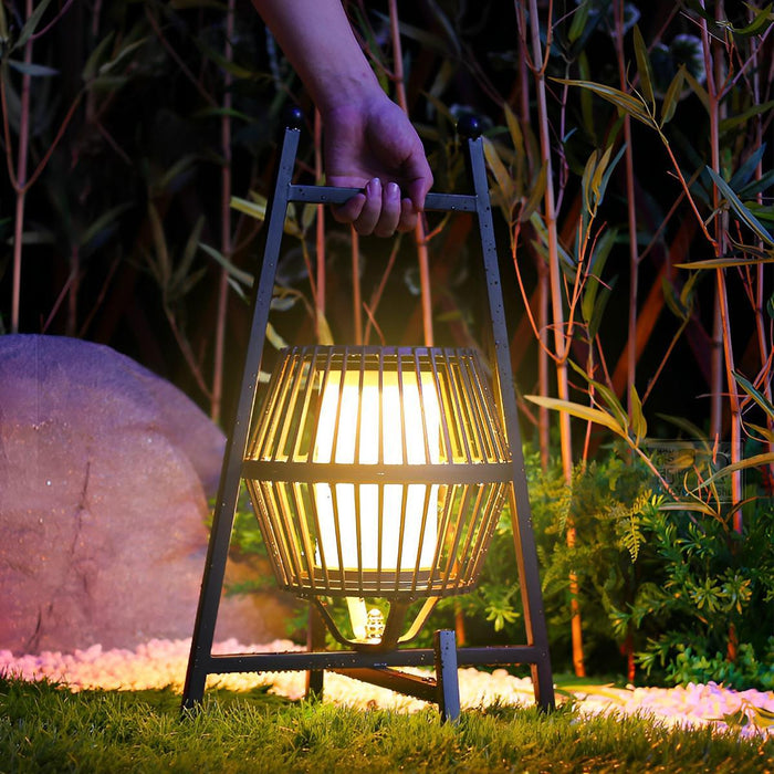 Outdoor Floor Lamp Lantern - Waterproof Solar / Plug-in / USB Rechargeable Patio Garden Lighting
