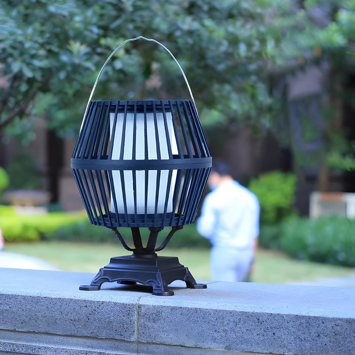 Solar Outdoor Lantern, Waterproof IP65, Dusk to Dawn, Tabletop/Hanging/Post Light, Colorful LED