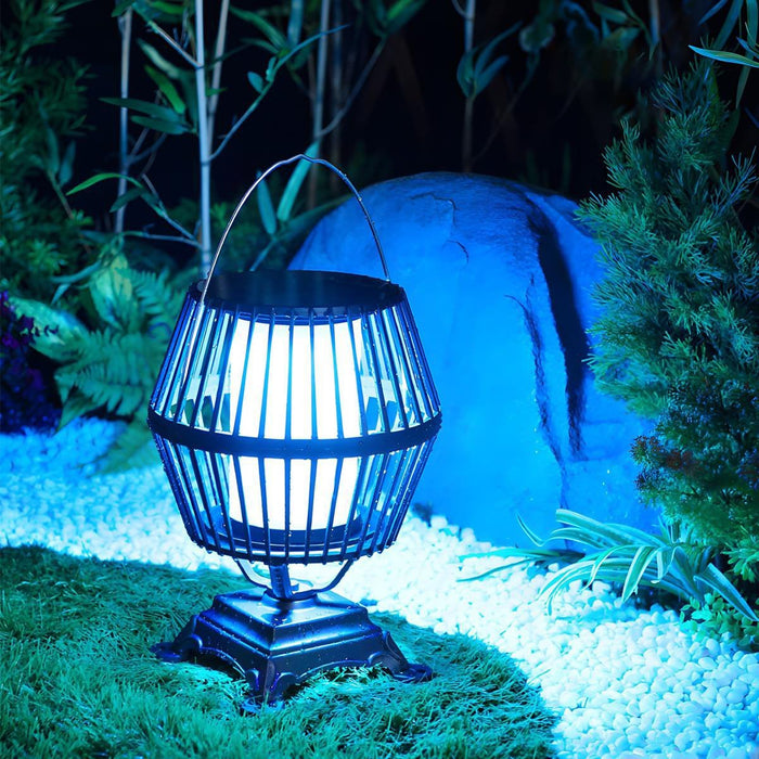 Solar Outdoor Lantern, Waterproof IP65, Dusk to Dawn, Tabletop/Hanging/Post Light, Colorful LED