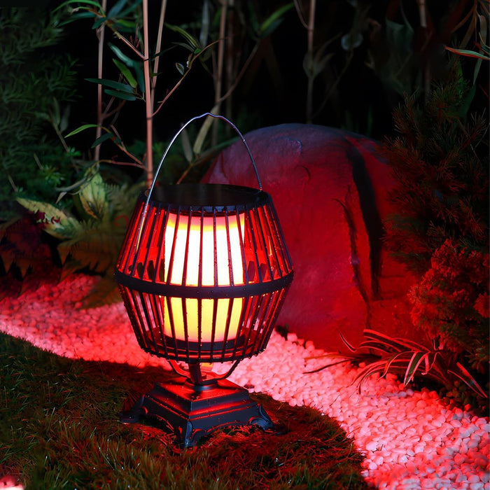 Solar Outdoor Lantern, Waterproof IP65, Dusk to Dawn, Tabletop/Hanging/Post Light, Colorful LED