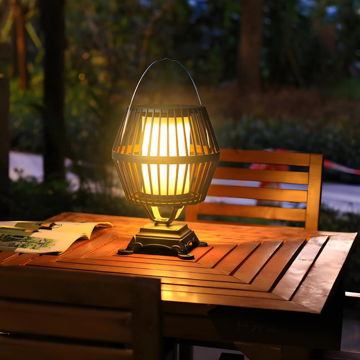 Solar Outdoor Lantern, Waterproof IP65, Dusk to Dawn, Tabletop/Hanging/Post Light, Colorful LED
