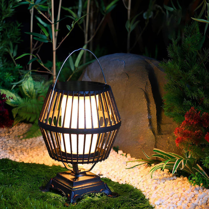 Solar Outdoor Lantern, Waterproof IP65, Dusk to Dawn, Tabletop/Hanging/Post Light, Colorful LED