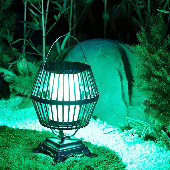 Solar Outdoor Lantern, Waterproof IP65, Dusk to Dawn, Tabletop/Hanging/Post Light, Colorful LED
