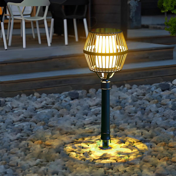 Waterproof Solar Outdoor LED Lawn Landscape Lighting - Garden Pathway Post Light, Patio Lantern