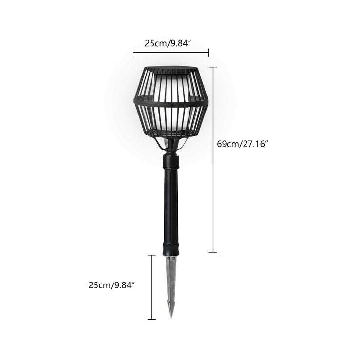 Waterproof Solar Outdoor LED Lawn Landscape Lighting - Garden Pathway Post Light, Patio Lantern
