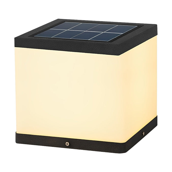 Solar LED Post Light, Waterproof IP54, Square Acrylic Design for Fence/Pillar/Garden, Dusk to Dawn Illumination