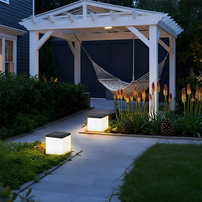 Solar LED Post Light, Waterproof IP54, Square Acrylic Design for Fence/Pillar/Garden, Dusk to Dawn Illumination
