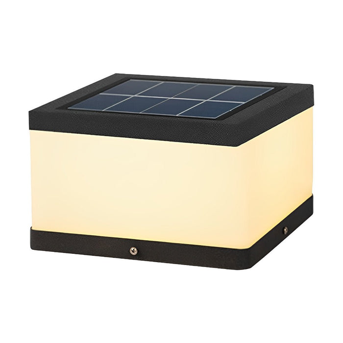 Solar LED Post Light, Waterproof IP54, Square Acrylic Design for Fence/Pillar/Garden, Dusk to Dawn Illumination