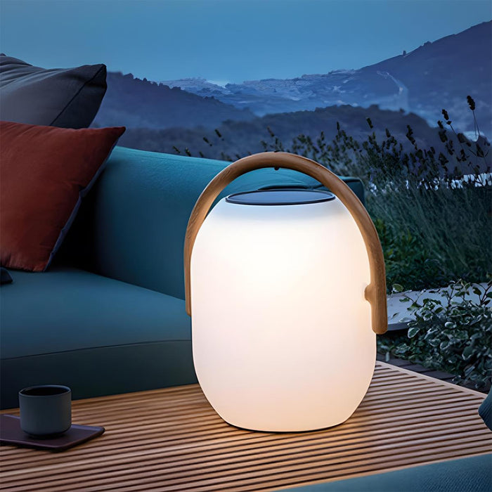 Solar Waterproof Oval Tabletop Lantern, Outdoor Garden/Patio/Yard Light