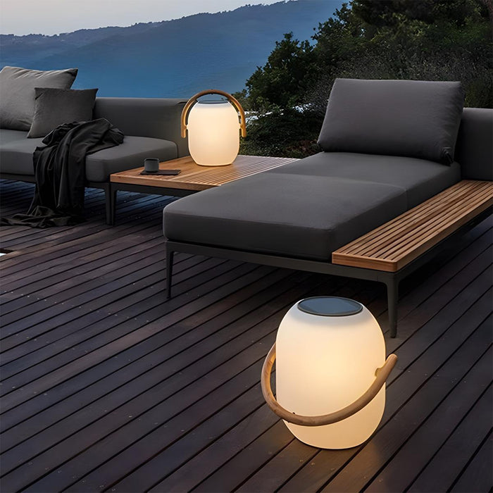 Solar Waterproof Oval Tabletop Lantern, Outdoor Garden/Patio/Yard Light