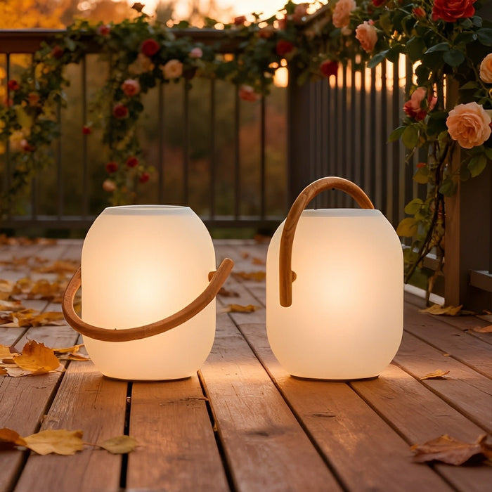 Solar Waterproof Oval Tabletop Lantern, Outdoor Garden/Patio/Yard Light
