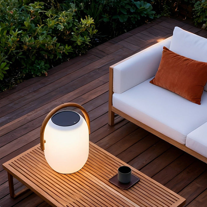 Solar Waterproof Oval Tabletop Lantern, Outdoor Garden/Patio/Yard Light