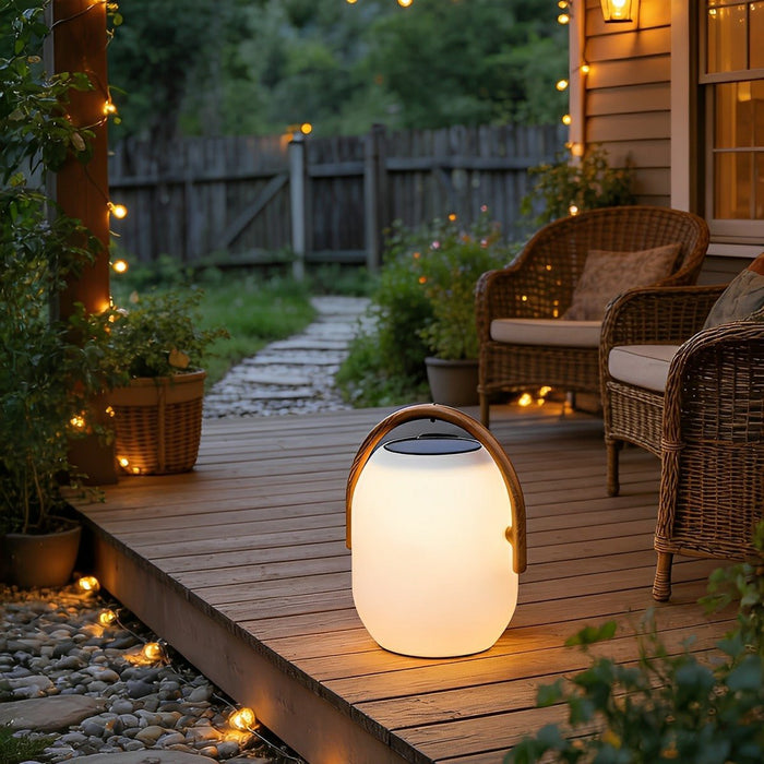 Solar Waterproof Oval Tabletop Lantern, Outdoor Garden/Patio/Yard Light