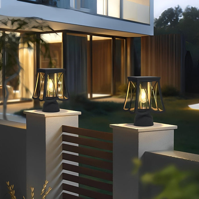Solar Powered Post Lantern, Vintage LED, Dusk to Dawn, IP65 Waterproof, Garden/Yard/Patio Security, Easy Install
