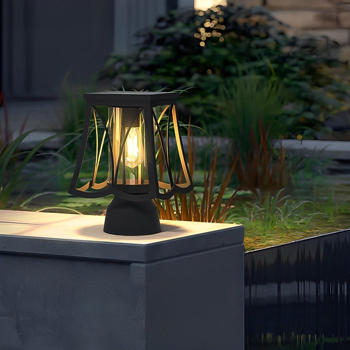 Solar Powered Post Lantern, Vintage LED, Dusk to Dawn, IP65 Waterproof, Garden/Yard/Patio Security, Easy Install